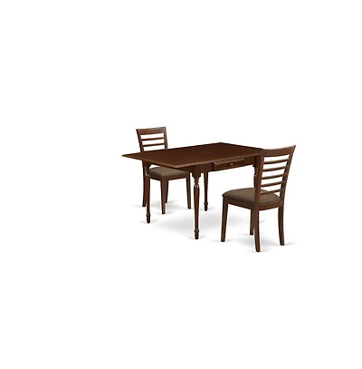 East West Furniture Dining Room Set Mahogany