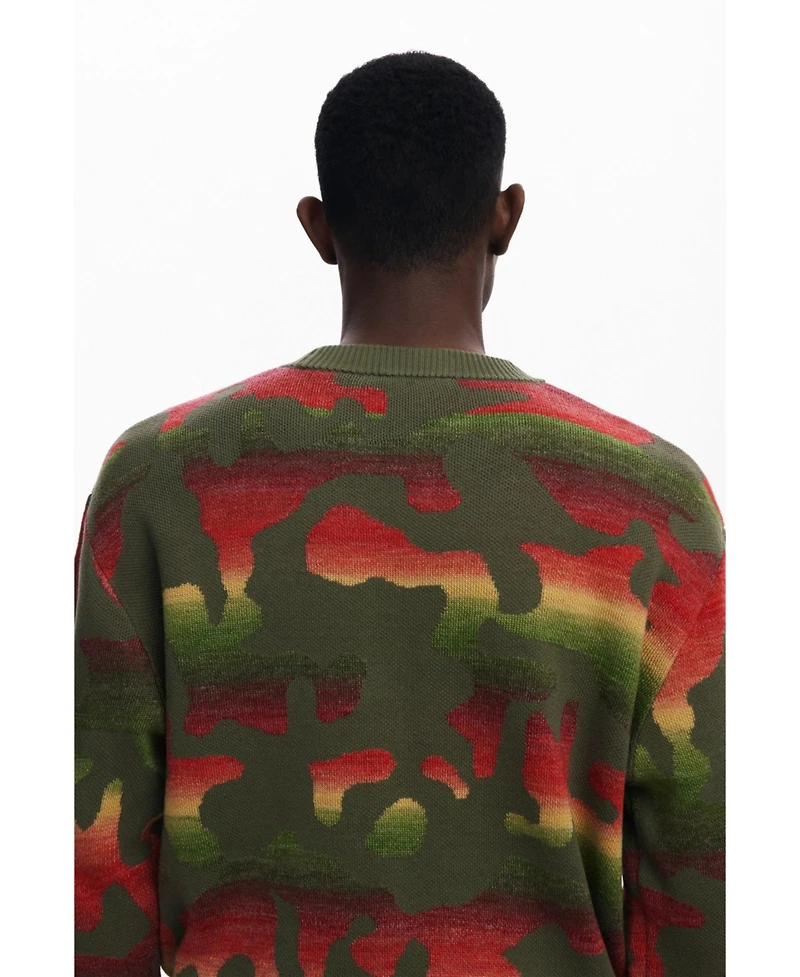 Desigual Men's Striped animal sweater