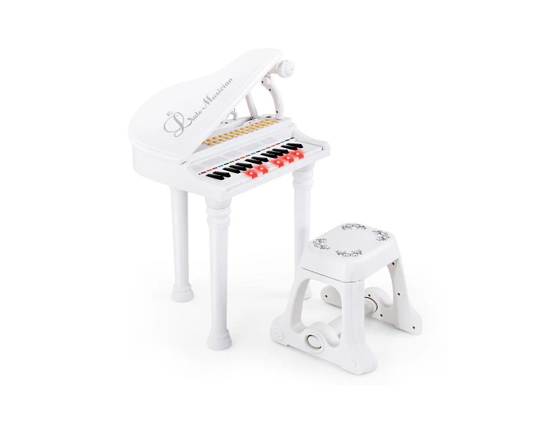 31-Key Kids Piano Keyboard with Stool and Piano Lid