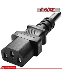 5Core Ac Power Cord 10Ft 2 Prong Us Male to Female Extension Adapter 16AWG/2C 125V 13A