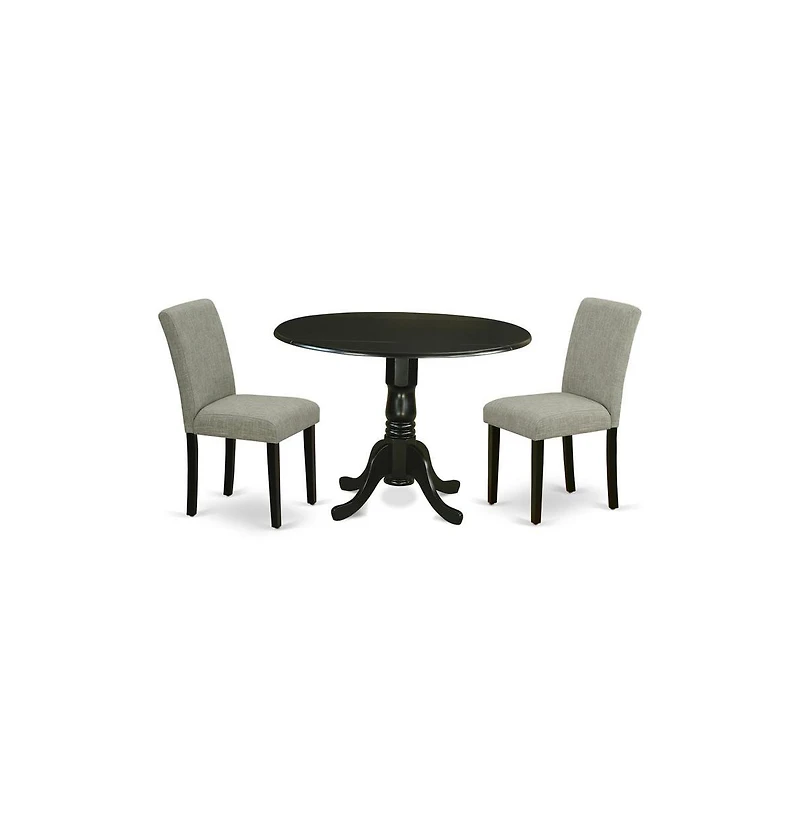 East West Furniture Dining Room Set Black