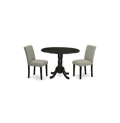 East West Furniture Dining Room Set Black