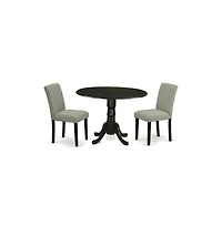 East West Furniture Dining Room Set Black