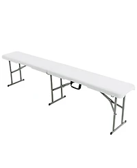 6 Feet Portable Picnic Folding Bench with 550 lbs Capacity and Carrying Handle