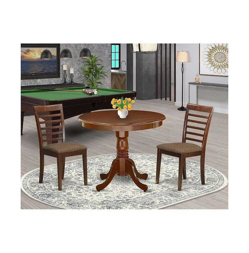 East West Furniture Dining Room Set Mahogany