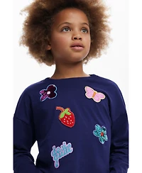 Desigual Girls Girls's T-shirt with applique shapes