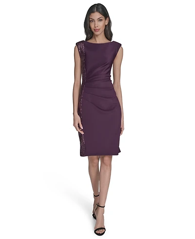 Eliza J Petite Social Velvet Dress