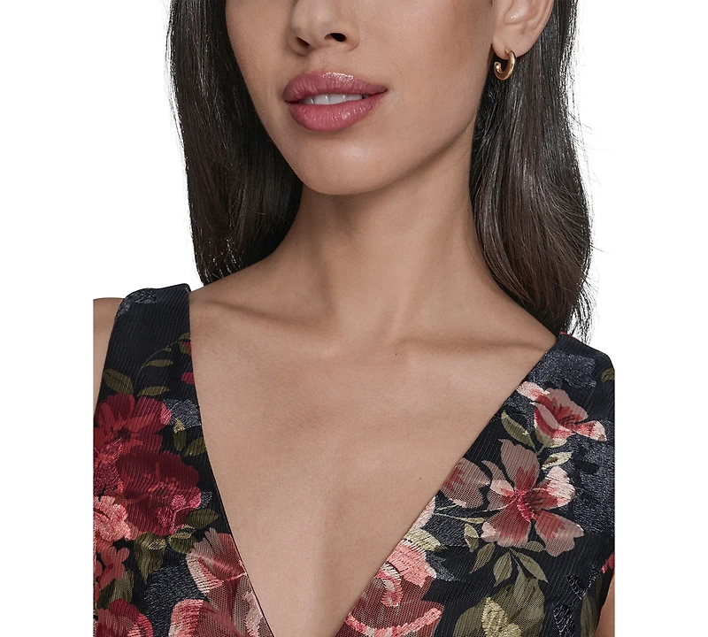 Eliza J Petite Sleeveless Fit and Flare Midi Dress