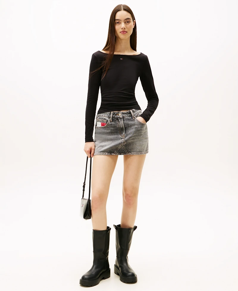 Tommy Jeans Women's Slim Flag Bling Long Sleeve T-Shirt