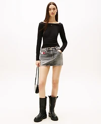 Tommy Jeans Women's Slim Flag Bling Long Sleeve T-Shirt