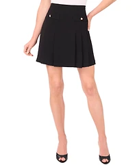 CeCe Women's Pleated High Rise Mini Skirt