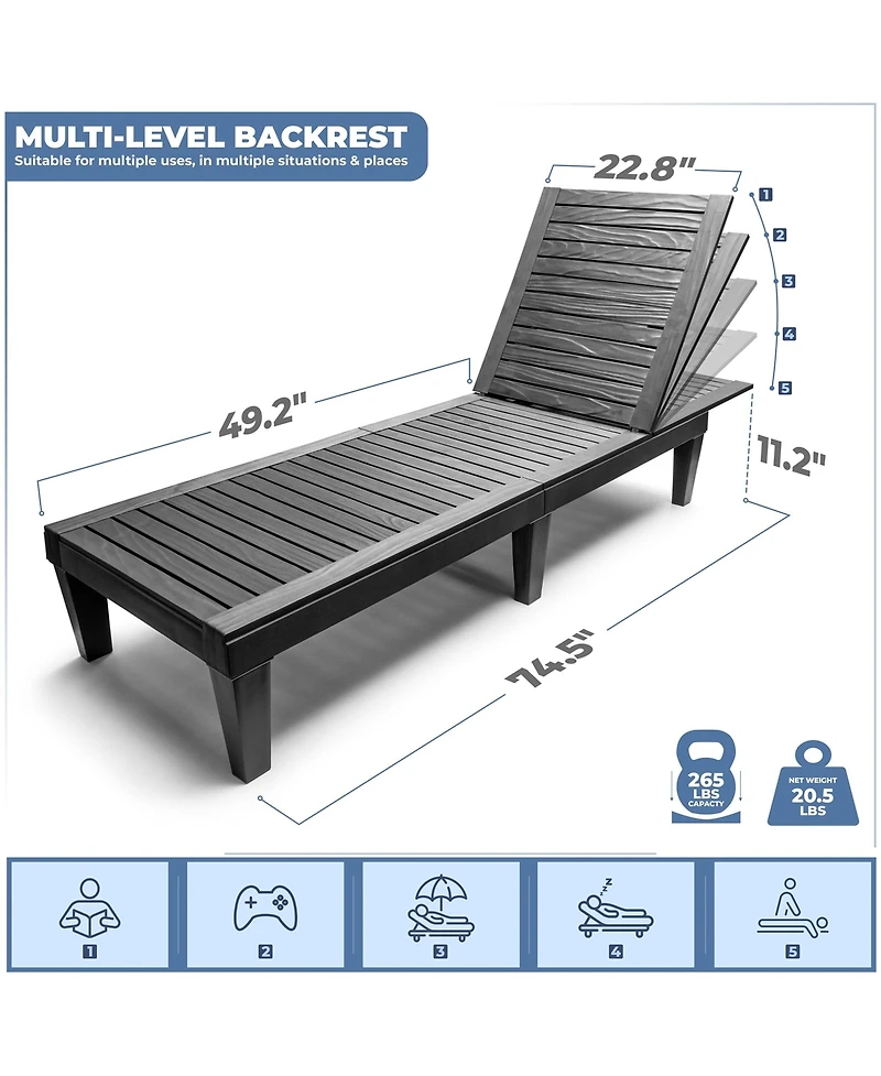 Sorbus Outdoor Chaise Lounge Chair