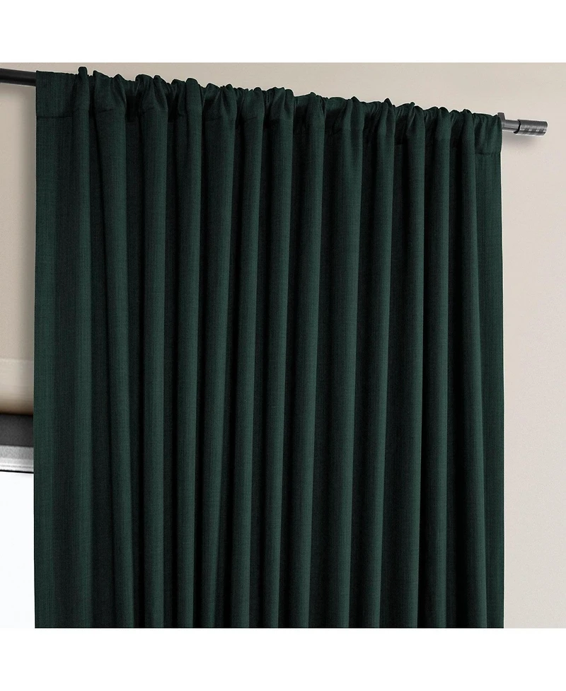 Half Price Drapes Extra Wide Textured Faux Linen Room Darkening Curtain