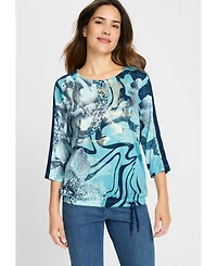 Olsen Women's Panneaux Print T-Shirt