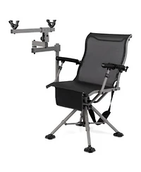 Akiudex Adjustable 360 degree Swivel Hunting Chair with Gun Holder Carry Strap
