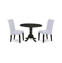 East West Furniture Dining Room Set Black