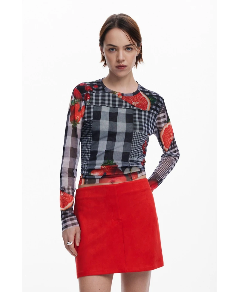 Desigual Women's Suede mini skirt