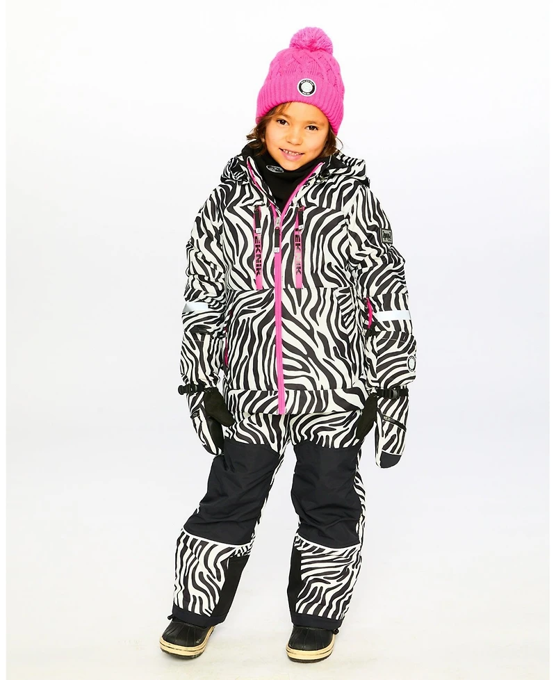 Deux par Girl Winter Mittens Teknik Zebra Print - Toddler|Child