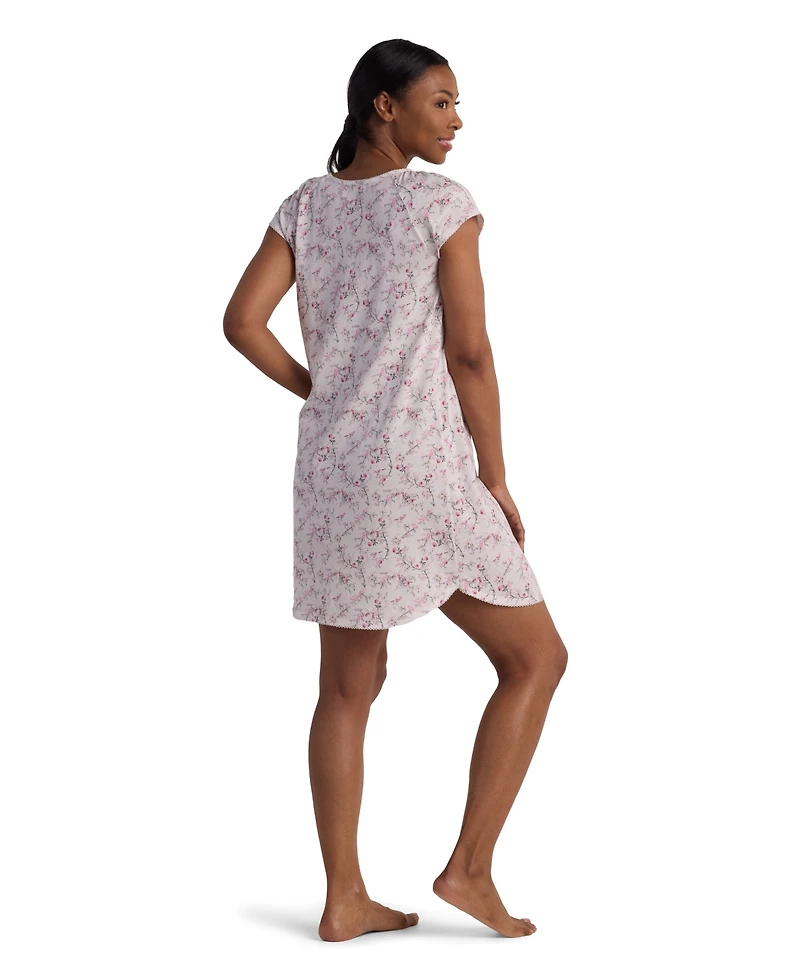 Miss Elaine Women's Short Sleeve Printed Night Dress