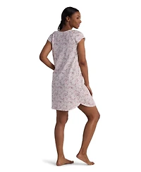 Miss Elaine Women's Short Sleeve Printed Night Dress