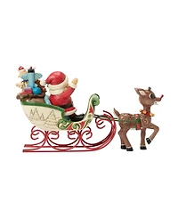 Jim Shore Rudolph Pulling Santa in Sled Figurine