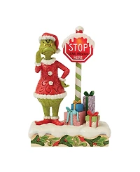 Jim Shore Grinch by Stop Sign Led Figurine