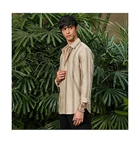 Campus Sutra Men's Halo-Striped Shirt