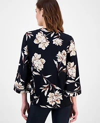 Jm Collection Women's Rhinestone Floral Top, Macy's Exclusive