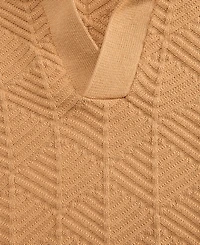 Alfani Men's Johnny-Collar Ribbed Geo Polo Shirt, Macy's Exclusive