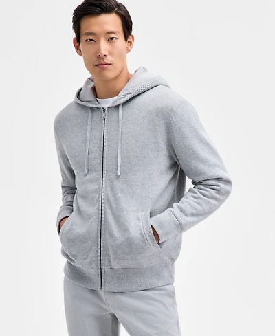 Alfani Men's Milano Long Sleeve Double Knit Zip-Front Hoodie, Macy's Exclusive