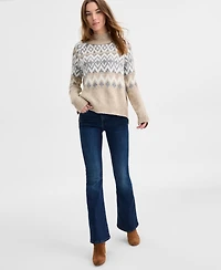 Lucky Brand Women's Fair Isle Mock-Neck Sweater