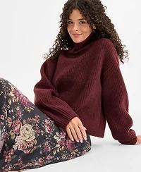 Lucky Brand Women's Ribbed Mock-Neck Sweater