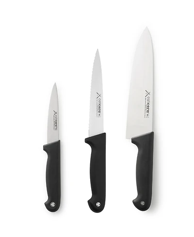 Cat Cora Cutlery-Pro 3-Piece Soft-Grip Handle Chefs Knives Set