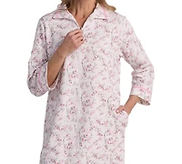 Miss Elaine Women's Long Sleeve Printed Zip Robe