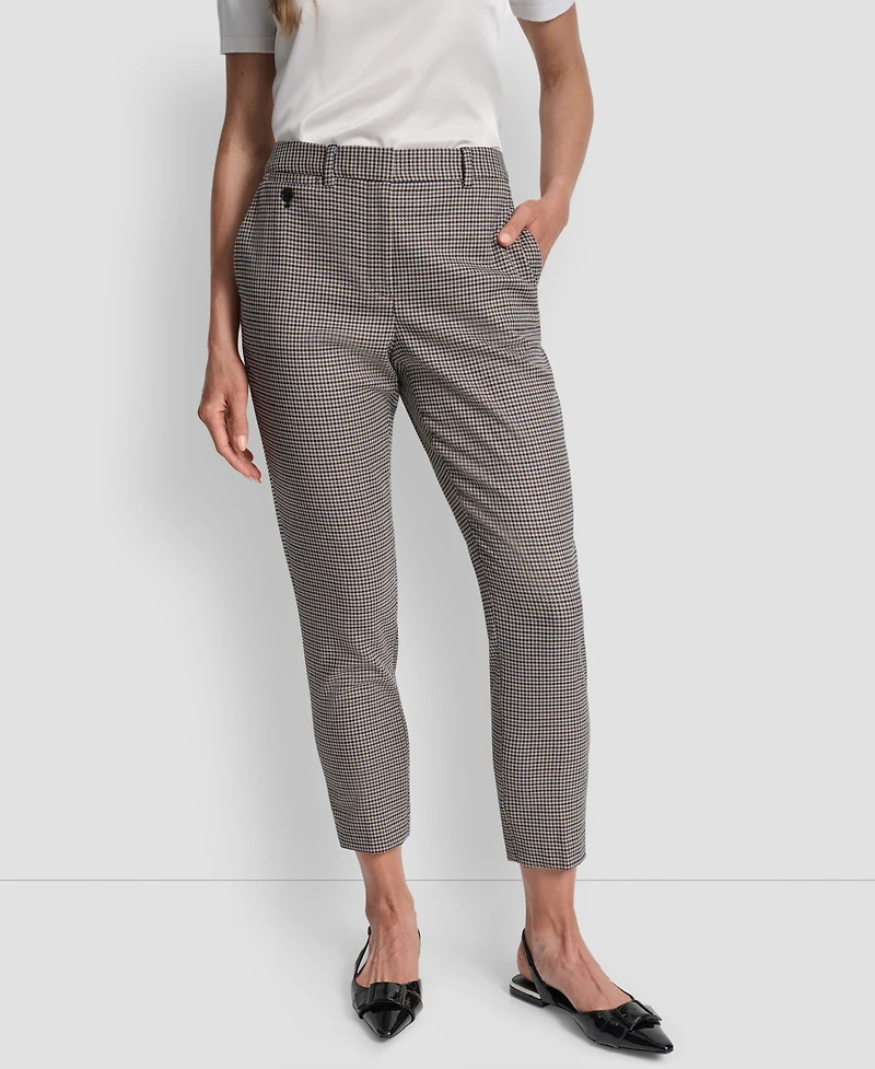 Dkny Petite Houndstooth Ankle Pants