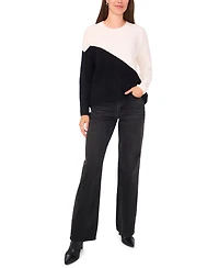 Sam & Jess Women's Vertical Colorblock Sweater