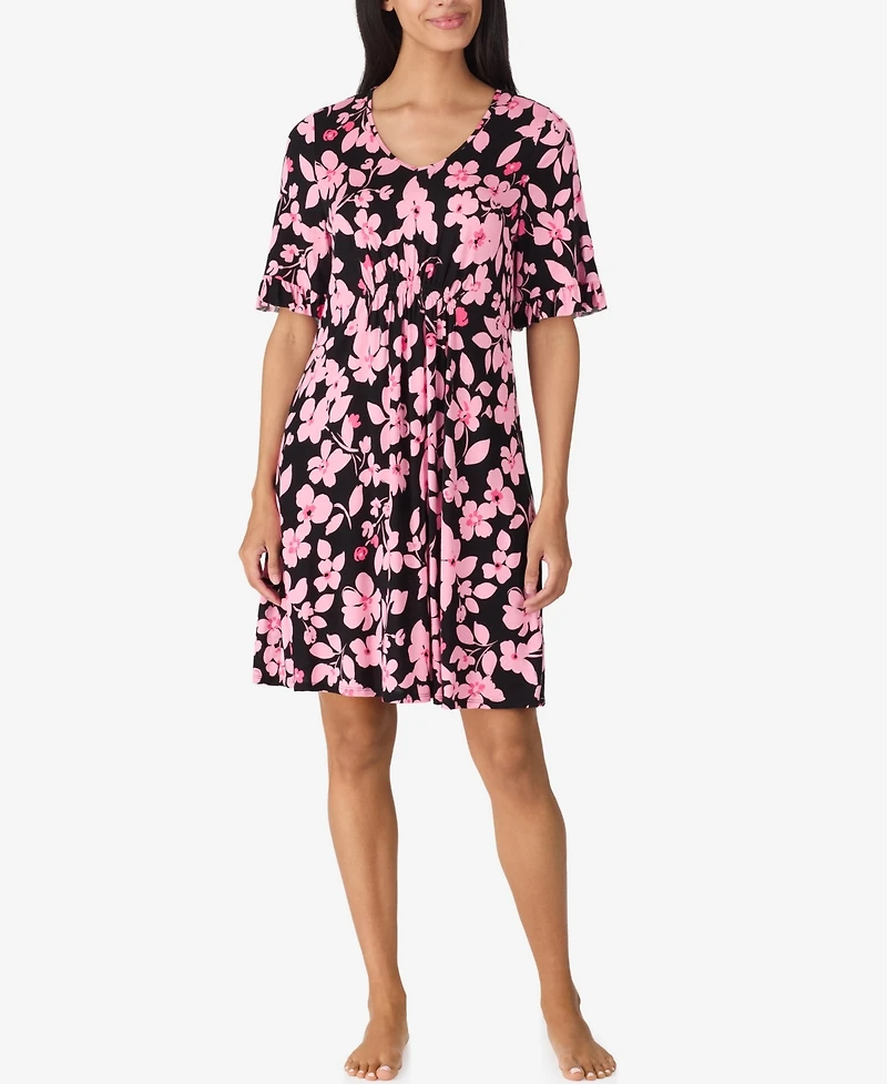 Ellen Tracy Women's V-Neck Flutter Sleeve Tunic