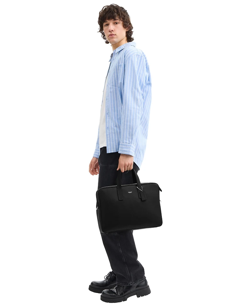 Coach Men's Carlyle Polished Pebble Brief Bag