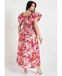June + Vie Women's Smocked Bubble Dress