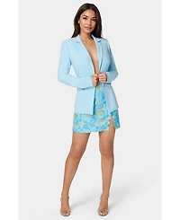 Bebe Women's Chain Slit Mini Skirt