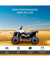 Aosom 12V Kids Atv Quad Car with Forward & Backward Function