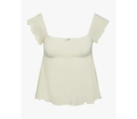WeWoreWhat Women's Square Neck Babydoll Top