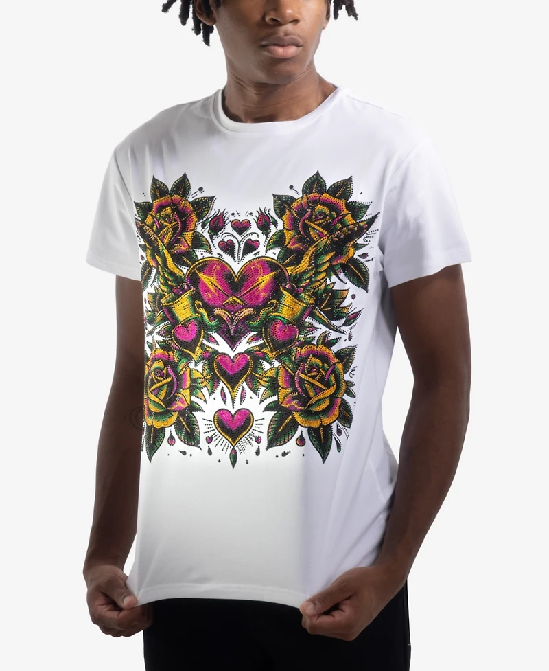 Heads Or Tails Men's Rhinestone Graphic T-Shirt