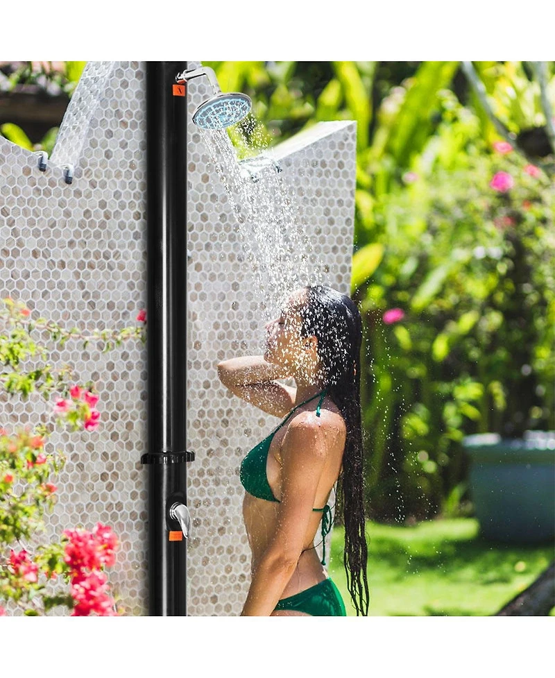 Akiudex Freestanding Outdoor Solar Shower with Adjustable Head
