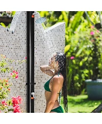 Akiudex Freestanding Outdoor Solar Shower with Adjustable Head