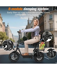 Urbanmax C14 Electric Scooter with Seat, 750W Motor, 20MPH, 28-Mile Range, Dual Disc Brakes