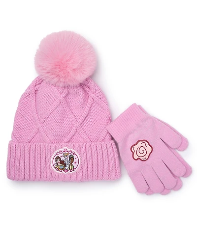 Princess Big Girls 2-Piece Princess Beanie and Gloves Set