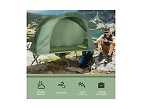 Akiudex 1-Person Camping Tent with Elevated Cot and Carrying Bag