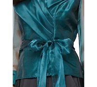 Alex Evenings Women's Organza 3/4-Sleeve Blouse