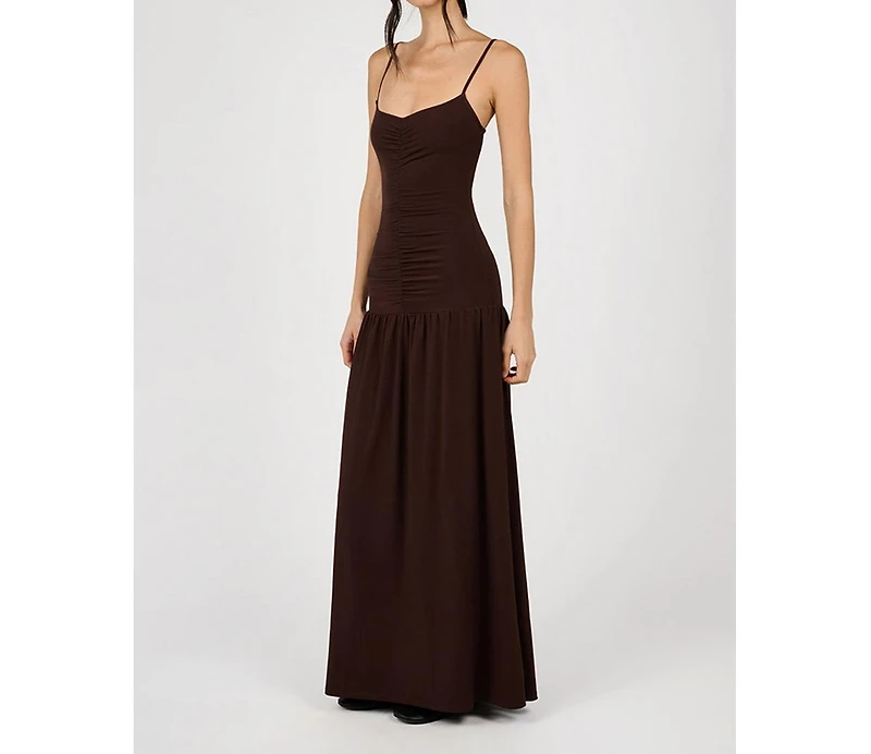WeWoreWhat Women's Ruched Front Scoop Maxi Dress